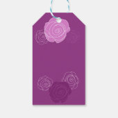 Floral Mauve Paars Roos Birthday Party Gift Label Cadeaulabel (Achterkant)