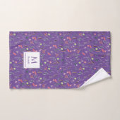 Floral MAUVE PRECIES MONogram VOOR GOD Gym Handdoek (Handdoek)