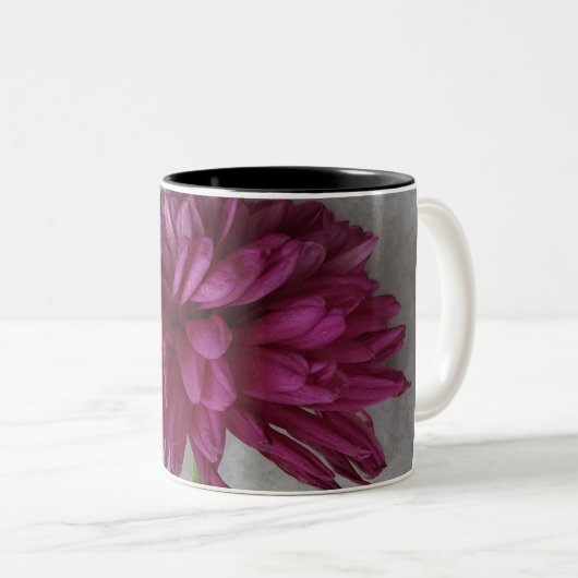Floral Mauve Two-Tone Coffee Mok (Voorkant rechts)