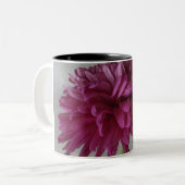 Floral Mauve Two-Tone Coffee Mok (Voorkant links)