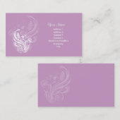Floral mauve Visitekaartje (Voorkant / Achterkant)