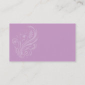 Floral mauve Visitekaartje (Achterkant)