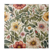 Floral Meadow Botanical Tegeltje (Voorkant)