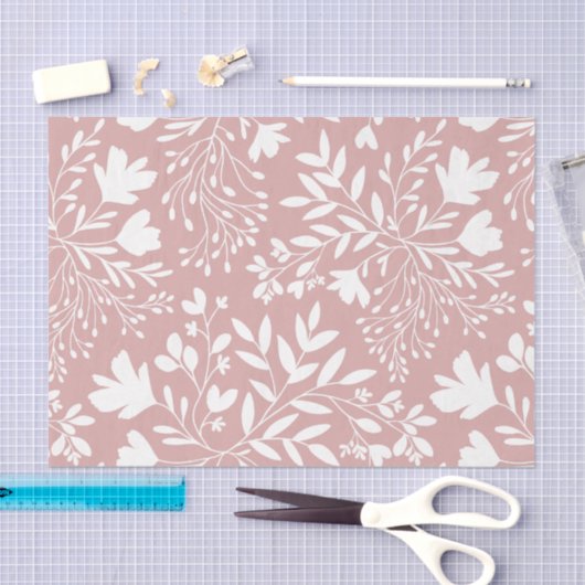 Floral Meadow Dreams Botanical Silhouettes blush Tissuepapier (Craft)