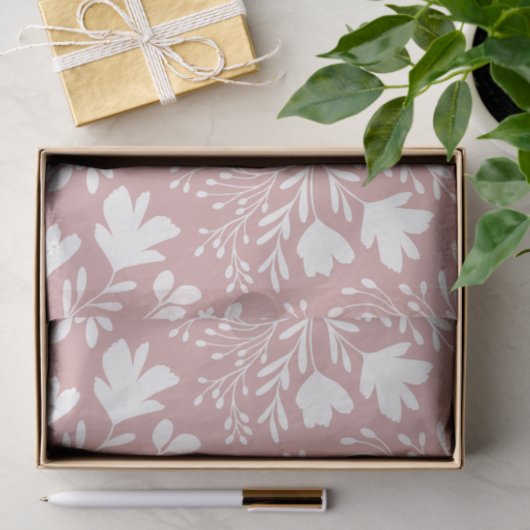 Floral Meadow Dreams Botanical Silhouettes blush Tissuepapier (Geschenk)