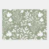 Floral Meadow Dreams Botanical Silhouettes Inpakpapier Vel (Voorkant 3)