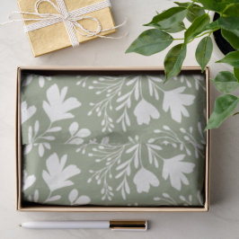 Floral Meadow Dreams Botanical Silhouettes sage Tissuepapier