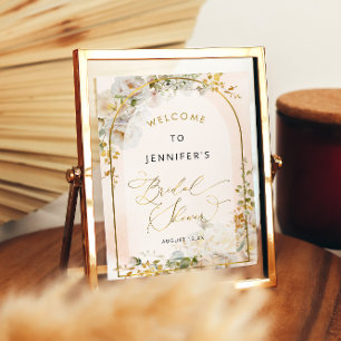 Floral Meadow Vrijgezellenfeest Welkom Poster