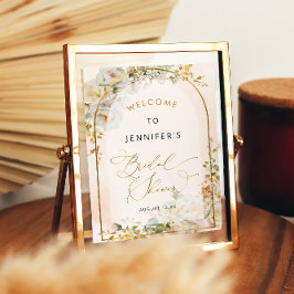 Floral Meadow Vrijgezellenfeest Welkom Poster