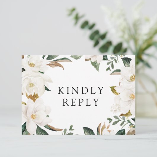 floral meal choice RSVP card (Staand voorkant)