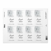 Floral Medallion Monogram Jubileum Wijnlabel Etiket (Full Sheet)