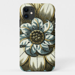  Floral Medallion op lichtblauwe achtergrond Case-Mate iPhone Case