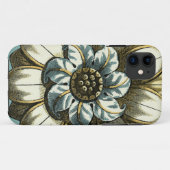  Floral Medallion op lichtblauwe achtergrond Case-Mate iPhone Case (Achterkant (horizontaal))