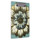  Floral Medallion op lichtblauwe achtergrond Klembord (Rechts)
