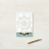 Floral Medallion op lichtblauwe achtergrond Post-it® Notes (Op bureau)