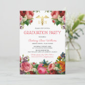 Floral Medical Nursing School Afstuderen Kaart (Staand voorkant)