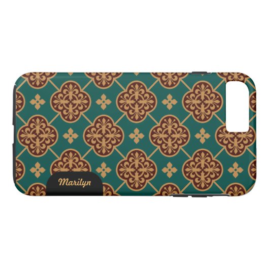 Floral medieval tegelpatroon CC0905 Augustus Pugin Case-Mate iPhone Case (Achterkant (Horizontaal))