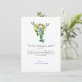 Floral Mediterraan Vrijgezellenfeest Dank u Kaart (Staand voorkant)