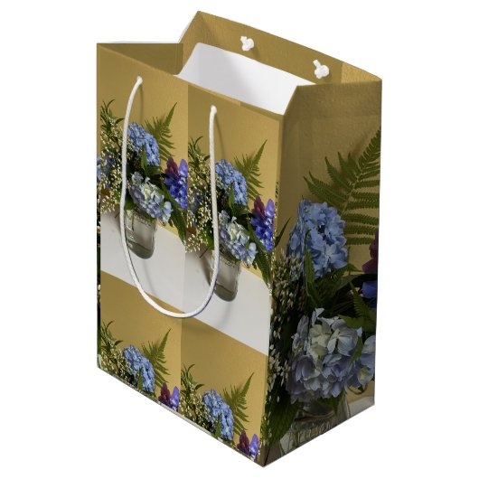 Floral Medium Cadeauzakje (Achterkant Gekanteld)