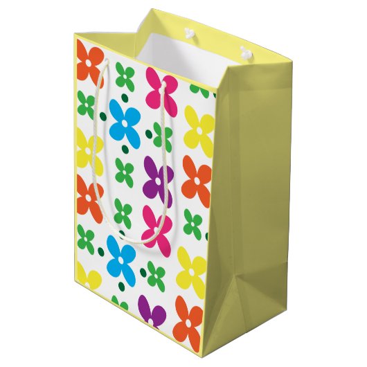 Floral Medium Cadeauzakje (Achterkant Gekanteld)