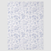 Floral medley outline in blue tissuepapier (Voorkant)