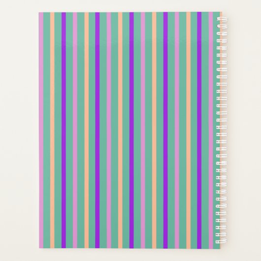 Floral Medley Stripes Planner (Achterkant)