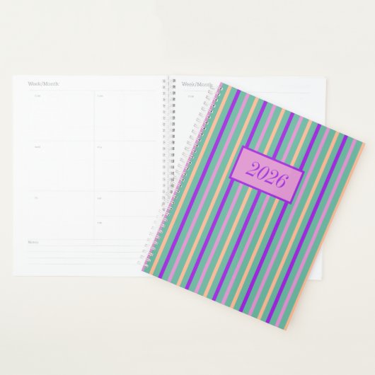 Floral Medley Stripes Planner (Display)