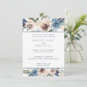 Floral meer | Dusty Dandelion Garland Wedding Kaart (Staand voorkant)