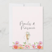 Floral Meerkleurige Parels Prosecco Vrijgezellenfe Kaart (Achterkant)