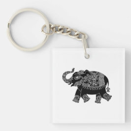 Floral Mehedi Elephant Sleutelhanger