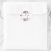Floral Meisje Baby shower Dank u Ronde Sticker (Tas)