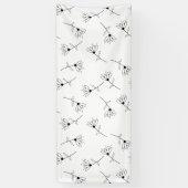 Floral, melkwit, Romance vinylbanner Spandoek (Verticaal)