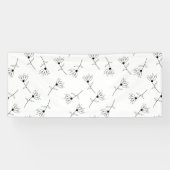 Floral, melkwit, Romance vinylbanner Spandoek (Horizontaal)