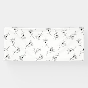 Floral, melkwit, Romance vinylbanner Spandoek