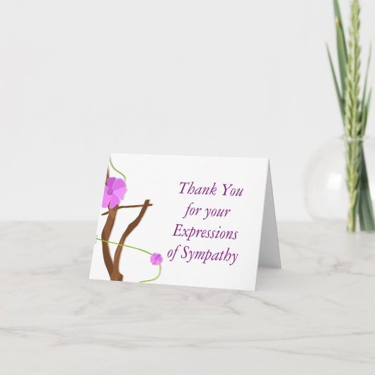 Floral Memorial Bedankt voor uw sympathie (Voorkant)