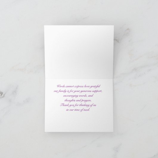 Floral Memorial Bedankt voor uw sympathie (Binnen)