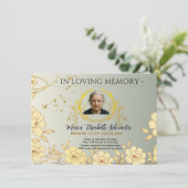 Floral Memorial Card - Sympathy keepsake Bedankkaart (Staand voorkant)