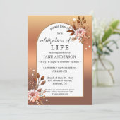 Floral Memorial Celebration of Life Photo Kaart (Staand voorkant)