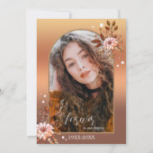 Floral Memorial Celebration of Life Photo Kaart (Achterkant)