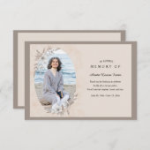 Floral Memorial Foto: Dank u wel Bedankkaart (Voorkant / Achterkant)