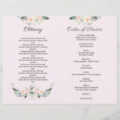 Floral Memorial Funeral Service Photo Programme (Achterkant)