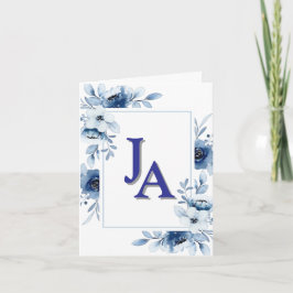 Floral Memorial Invitation 5,25-inch vierkante pla