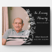Floral Memorial Photo Herembrance Keepslag Fotoplaat (Voorkant)