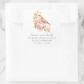 Floral Memorial Vogelzaad gunsten Sticker (Tas)