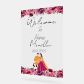 Floral Mendhi acryl teken Acryl Bord (Hoek)