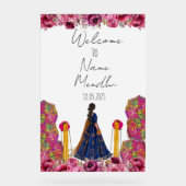 Floral Mendhi sign Acryl Bord (Voorkant)