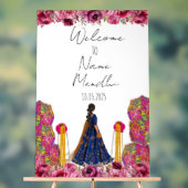 Floral Mendhi sign Acryl Bord (Neutraal)