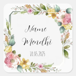 Floral Mendhi voor stickers