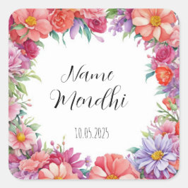 Floral Mendhi voor stickers