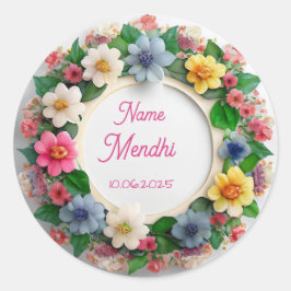 Floral mendhi voor stickers